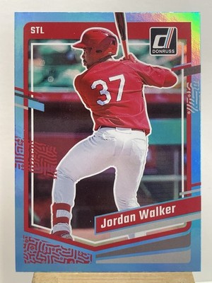 2023 Panini Donruss Jordan Walker Sky Blue Foil Parallel #114 Cardinals
