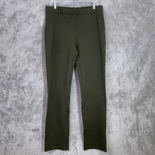 Quince green Ponte Pants - Straight Leg - Faux Pockets - L Tall - 32" - NWT