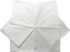 White cotton 11"x11" lady's handkerchiefs Plain edge Set of 6