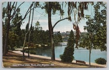 West Lake Park View Los Angeles Kalifornien 1924 Postkarte Geo Restall
