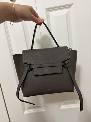 CELINE Celine Belt Bag, Nano BELT Bag Nano Tote Bag, Shoulder Bag, 2-way Gray