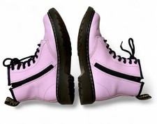 Dr. Doc Martens 1460J Toddler Kids Pink Patent Leather Combat Ankle Boots Sz 3