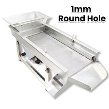Stainless Steel Straight Linear Vibrating Screen 1mm Round Hole Sieve Shaker