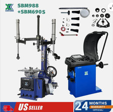 Xk Auto Tire Changer Wheel Balancer Combo Sbm988 690s Dual Helper Arms 12-24
