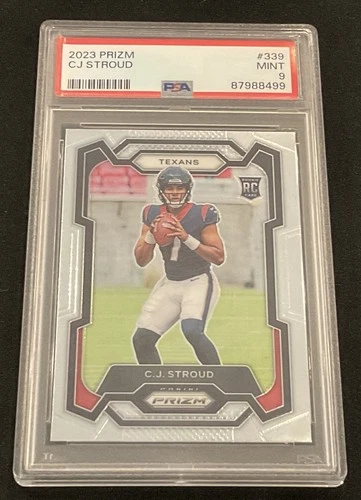 2023 PANINI PRIZM CJ STROUD RC ROOKIE # 339 PSA 9 TEXANS