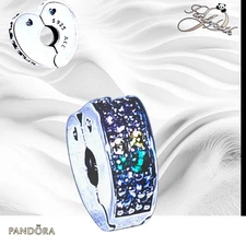 Pandora Rainbow Pavé Heart Clip Charm (Retired) US SELLER