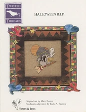 Twisted Threads Halloween RIP Mary Burton Tatters & Spats Cross Stitch Pattern