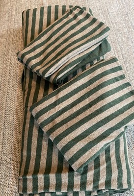 Jersey  Cotton Full/Queen Duvet Cover Pillowcase Stripes Bedding Set PURE ERA