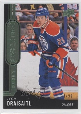 2014 Upper Deck Overtime Rookies Emerald 34/99 Leon Draisaitl #101 Rookie RC 0a6