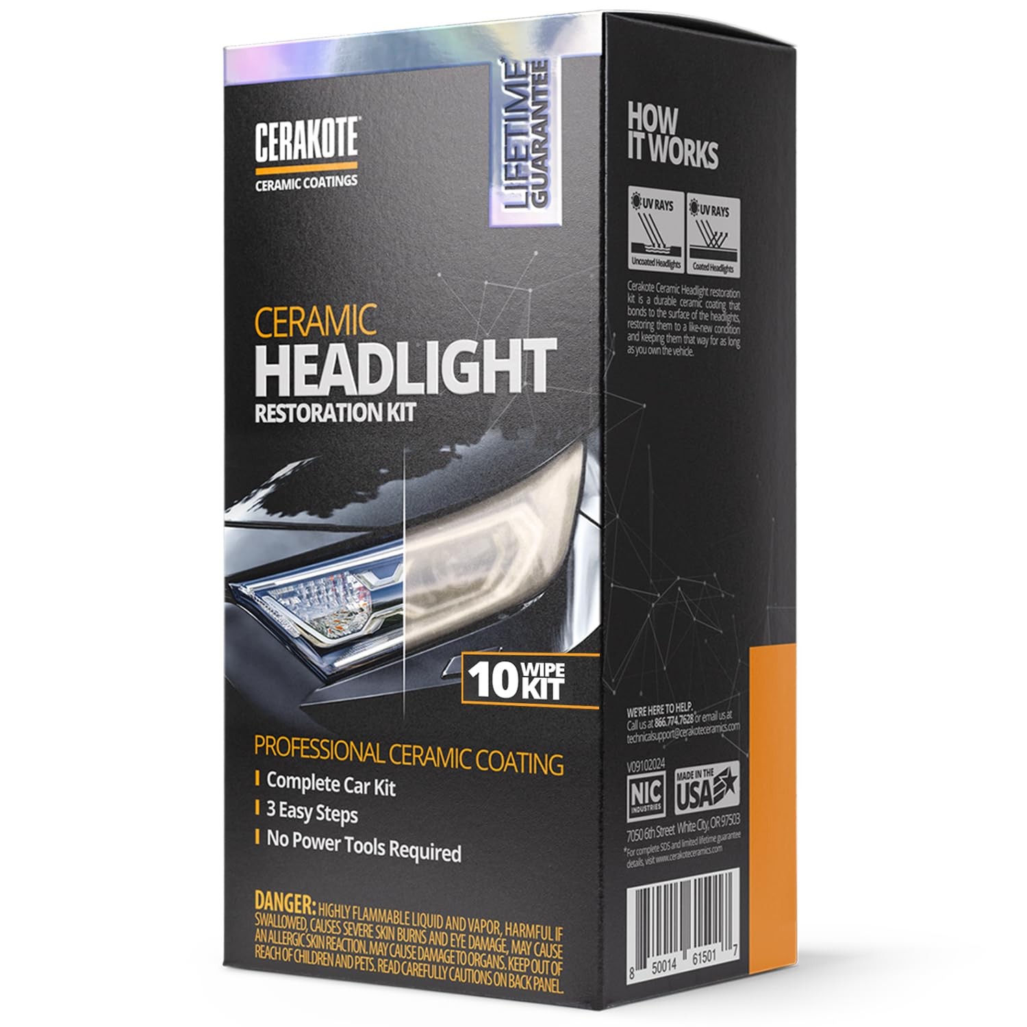 CERAKOTE® Ceramic Headlight Restoration Kit Guaranteed To Last As Long As You