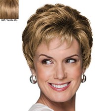 Eva Gabor Acclaim Short Layers Wavy Large Cap Wig G17+ Vanilla Mist