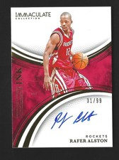 2024-25 Panini Immaculate Collection Rafer Alston Ink Auto 31/99 Rockets
