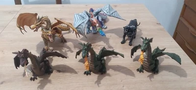 Lot de 6 Figurines Papo: 5 dragons + Cerbère. - Photo 1/2