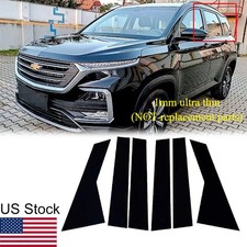 For 2019-2023 Chevrolet Captiva 6pcs Glossy Black Pillar Post Window Covers Trim