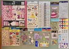 MAMBI Princess Scrapbook Lot Kit Stickers Clear Stamp Jolee s Boutique, Sticko