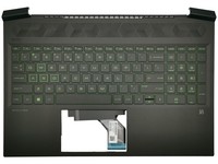 Original Hp Gaming 16-A Cover Handauflage Tastatur Us Int. Schwarz Beleuchtet