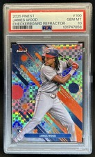 2025 Topps Finest James Wood Common RC X-Fractor Rookie #100 Nationals PSA 10