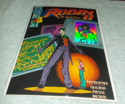 ROBIN II # 1 THE JOKER'S WILD! DC COMICS 1991 VG- ROBIN HOLOGRAM COVER!