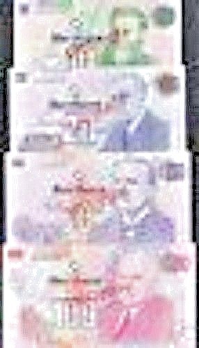 NORTHERN IRELAND 10 20 50 100 POUNDS P206 207 208 209 2005 4 SPECIMEN DUNLOP UNC - Picture 1 of 2