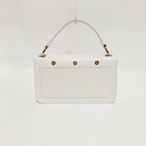 Auth FURLA - White Leather Handbag - Picture 3 of 9