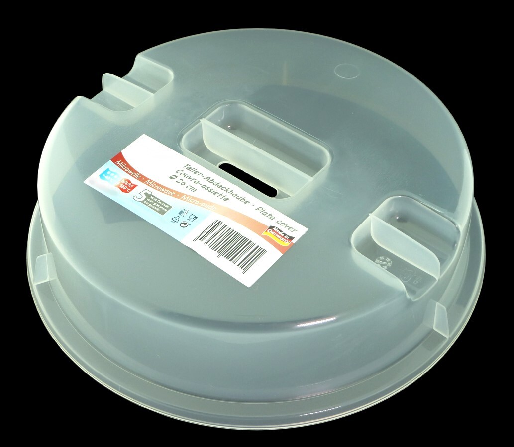 6x Heidrun Mikrowellen Abdeckhauben - Transparente Spritzschutzhauben 30cm Durchmesser
