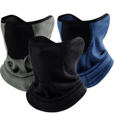 Winter Polar Fleece Neck Warmer Windproof Neck Gaiter Face Mask for Men Women US