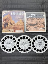 Vintage View-Master 3-Reel Set Badlands National Monument Complete EUC A765