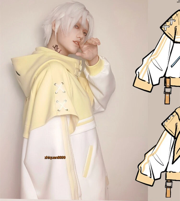 FF14 Amarillo Carbuncle Capucha Cremallera Sudadera con Capucha Informal Pullover Abrigo Disfraz Top Foto 4 de 4