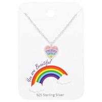 Herz Kinder Halskette 925 Silber MäDchen Kette Mit AnhäNger Schmuck Geschenk