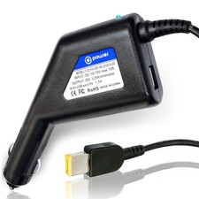 65w - Car Charger for Lenovo Chromebook Thinkpad Flex 2 Yoga 11, 11s, 13, 2 Pro
