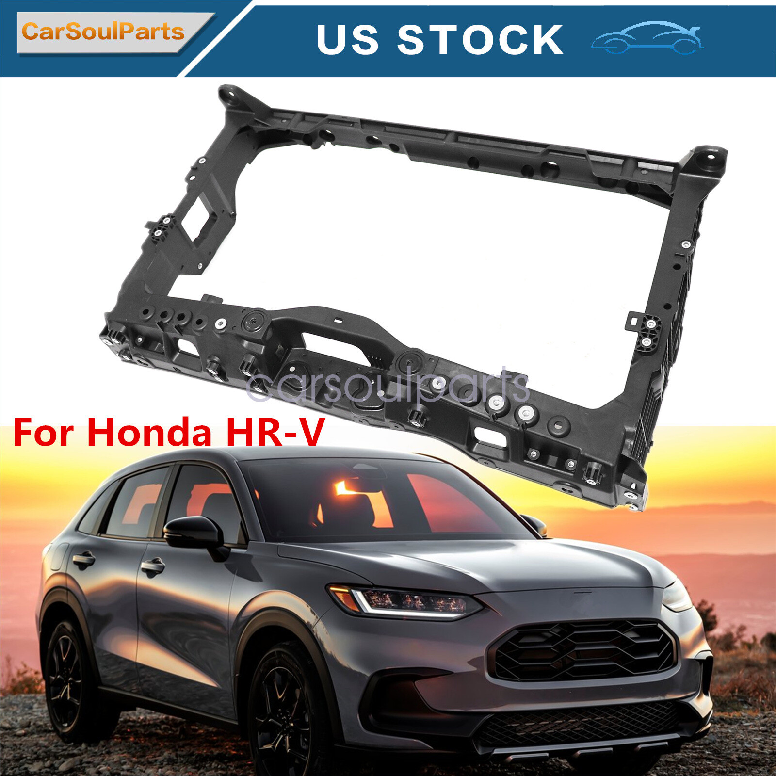 FOR HONDA HR-V 2023-2025 FRONT RADIATOR SUPPORT MOUNT BRACKET FRAME PANEL USA
