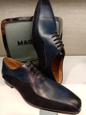 MAGNANNI'S Quintessential Oxford Wholecut  Navy/Slate retail 495 sale 229 sz 8