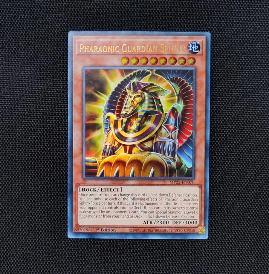 Playset 3x Faraonic Guardian Sphinx 1a Edizione Yu-Gi-Oh! Carte Ultra Rare MP22-EN070