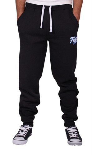 Fly 33 Herren Urban Cotton Designer bedruckte Joggerhose, schwarz, grau - Bild 4 von 13
