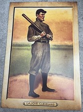 Nap Lajoie Cleveland Naps Portrait With Bat Baseball 16x24 Oil Painting Photo