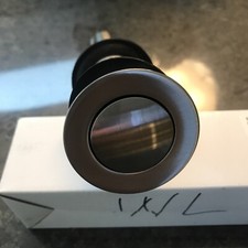  lot of 2 EXTENDED PRESS TYPE POP-UP BATHROOM DRAIN OVERFLOW Brushed Nickel