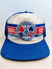 Vintage USA MADE Intl Assoc Machinists Union Trucker Hat snapback Dad Cap 80s 90