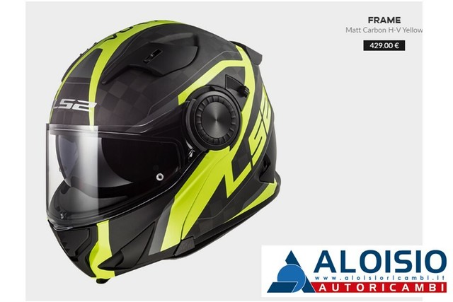 LS2 Vortex FF313 Casco Modulare per Moto, Adulto Unisex, Taglia L - Frame  Mat Carbon/H-V Yellow | Acquisti Online su eBay