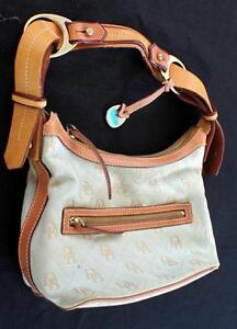Dooney Medio Auth Borsa A Della Hobo Spalla Crema Firma Logo Bourke Bqxd14