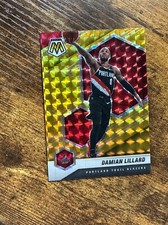 2020-21 Panini Mosaic Mosaic Gold #93 Damian Lillard /10 #X9706