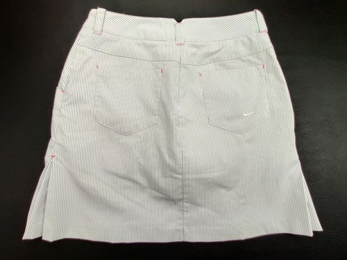 Falda corta a rayas gris/blanca Nike Golf Tour Performance Dri-Fit para mujer talla 6x16" - Imagen 8 de 11