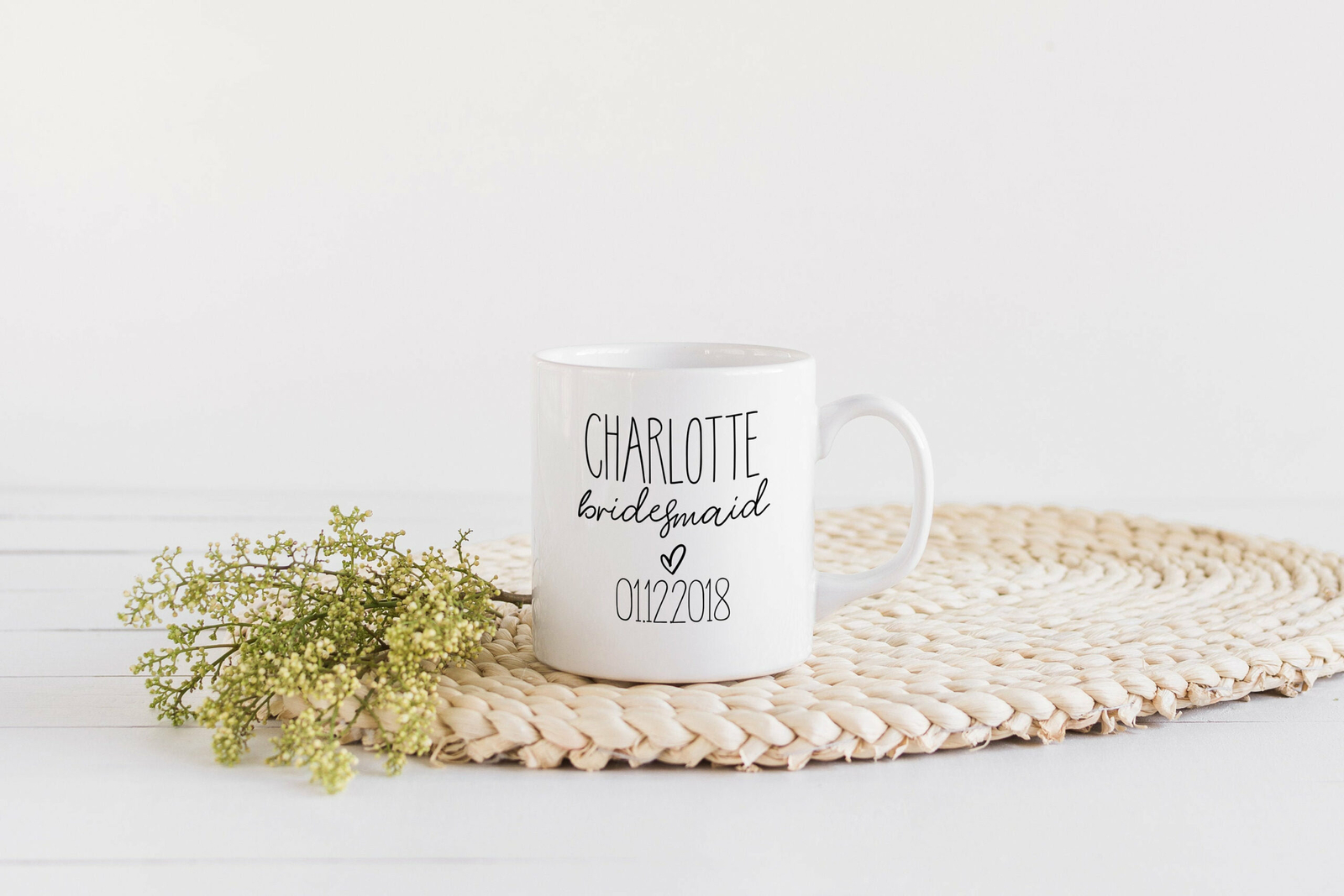 Bridesmaid Mug Bridesmaid Gift Personalised Bridesmaid Mug Wedding Mug