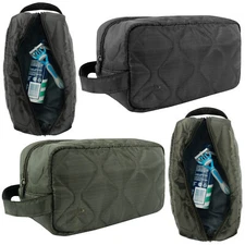 Quilted Dopp Kit Toiletry Bag Woobie Style Lightweight Travel Kit 4 Liter