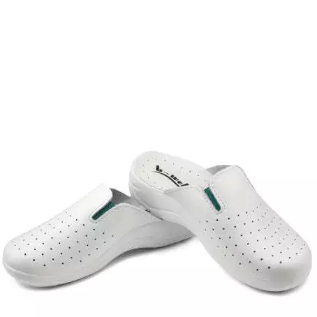 Preventive medical slippers with cork-rubber soles white size 45-saigonsouth.com.vn