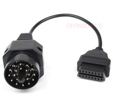 For Bmw Vag 20pin Obd1 To 16pin Obd2 Adapter Diagnostic Cable Connector Male To
