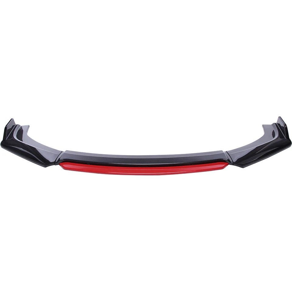 For Mazda MX-5 Miata Front Bumper Lip Red Layer Splitter Spoiler Body Kit Black - Image 4 of 4