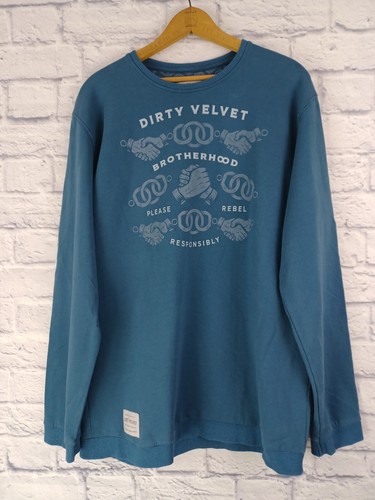 Dirty Velvet Organic Cotton Pullover Jersey BRO SHAKE Rebel Handshake XL