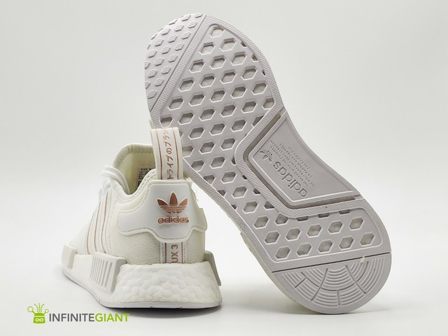 adidas NMD R1 White Rose Gold Metallic 