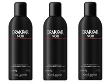  LOT OF 3 DRAKKAR NOIR By Guy Laroche for Men DEODORANT BODY SPRAY 5.8 oz NEW