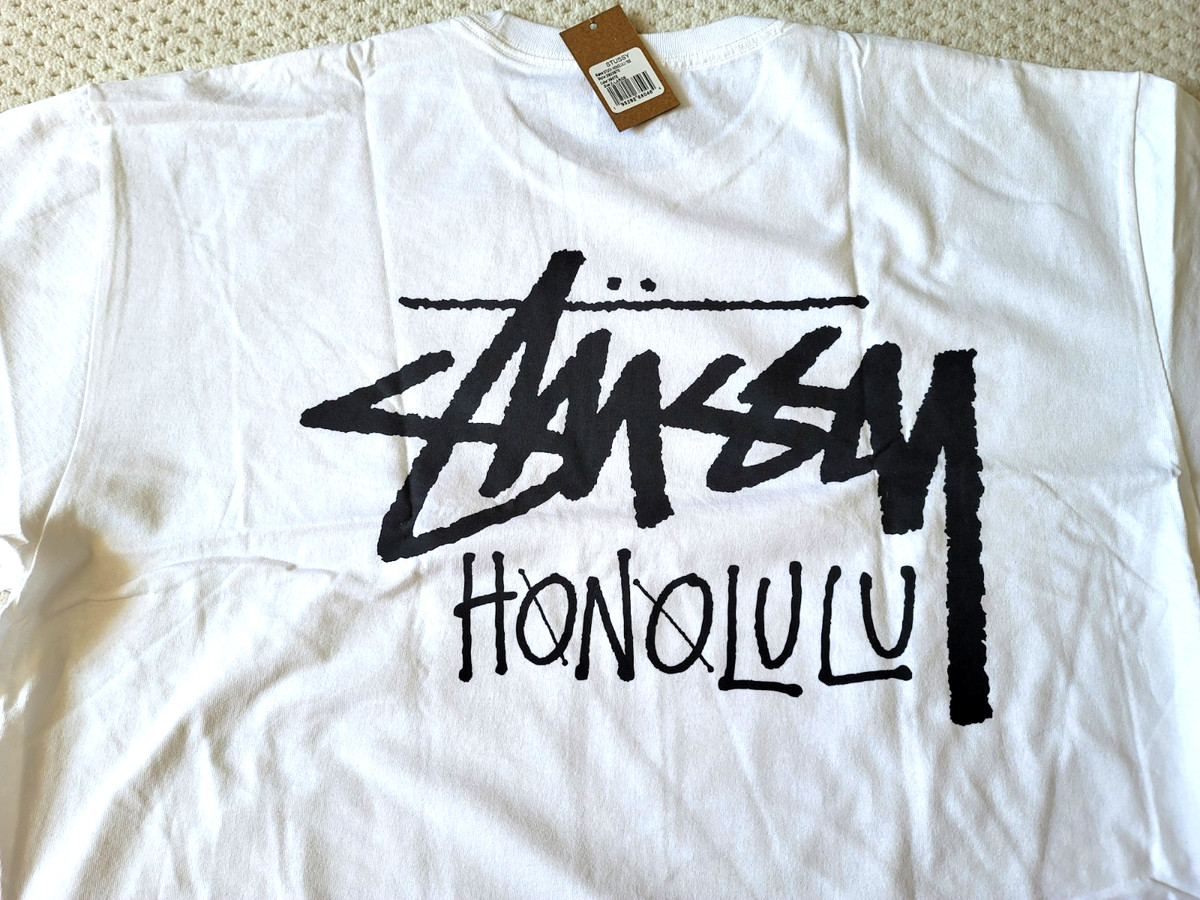 STUSSY HONOLULU Chapter Tee Limited WHITE T-SHIRT SIZE LARGE